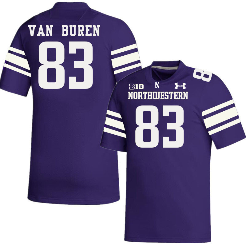 Northwestern Wildcats #83 Blake Van Buren College Football Jerseys Stitched-Purple